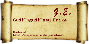 Gyöngyössy Erika névjegykártya