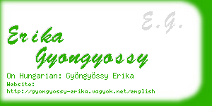 erika gyongyossy business card