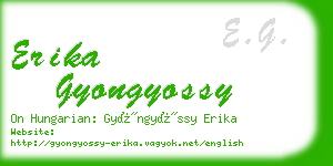 erika gyongyossy business card